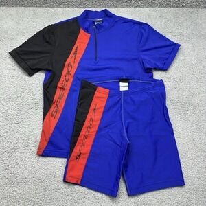 Speedo Sport Systems Mens Size Medium Cycling 1/4 Zip Shirt & Short Set 828213